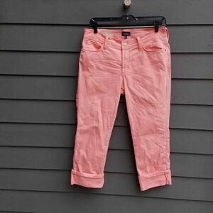 NYDJ Coral Dayla Wide cuff Capri size 8 Petite